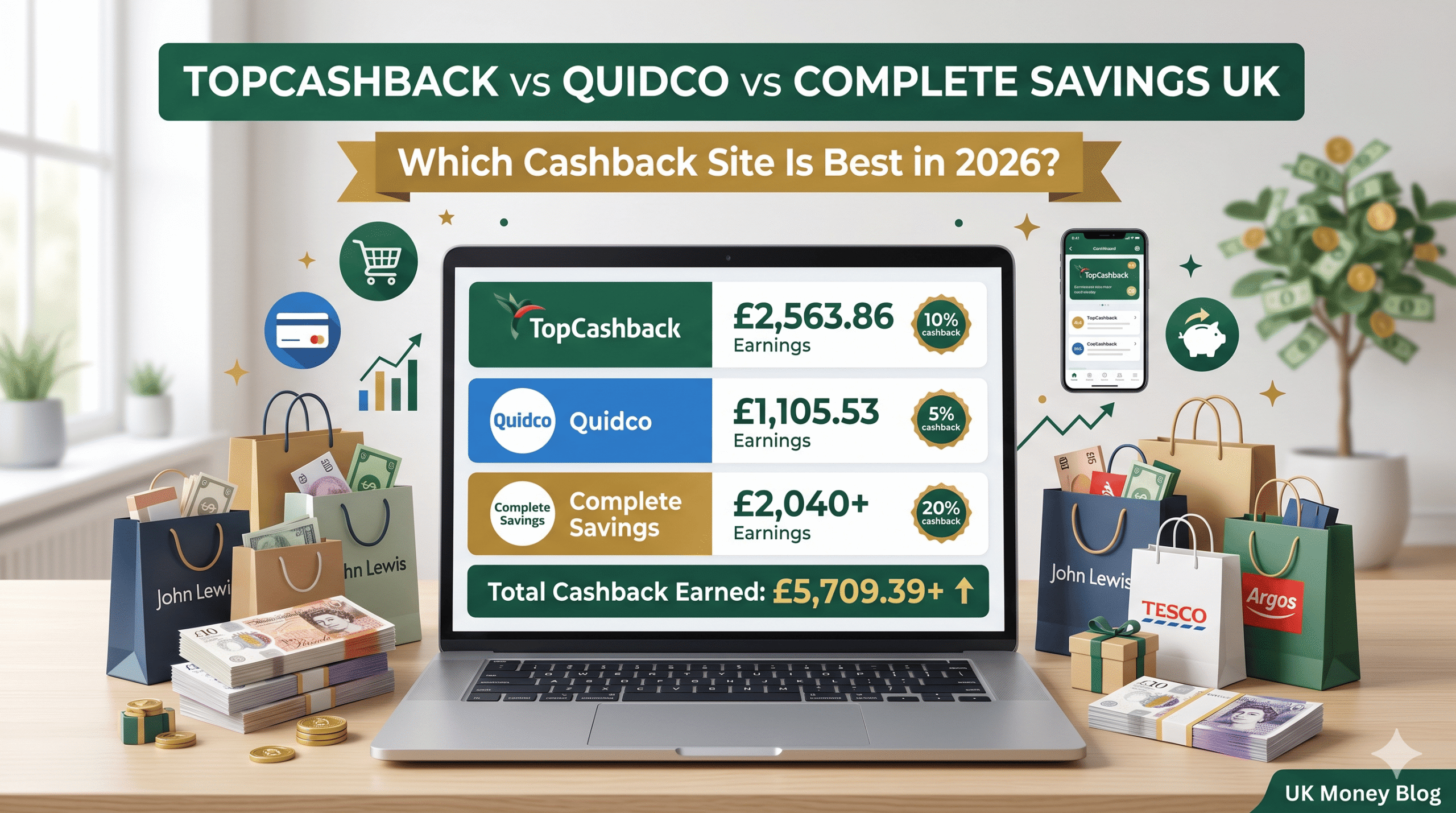 TopCashback vs Quidco vs Complete Savings UK