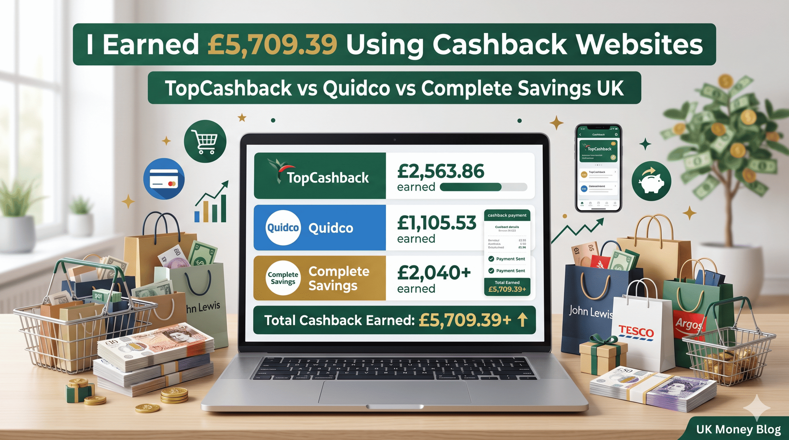 TopCashback vs Quidco vs Complete Savings UK